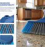 Threaded Broom Head Replacement, Soft Bristles for Household Floor Cleaning