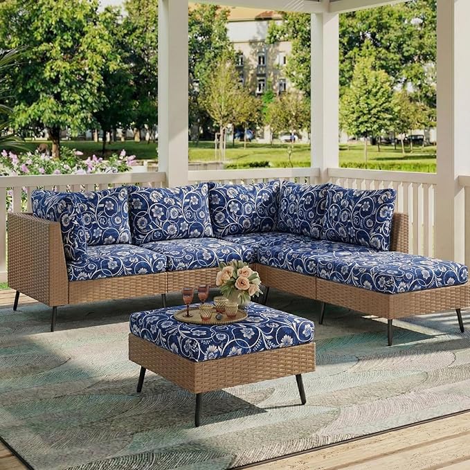 hyha Printed Couch Cushion Covers, Floral Sofa Covers Washable - Image 2
