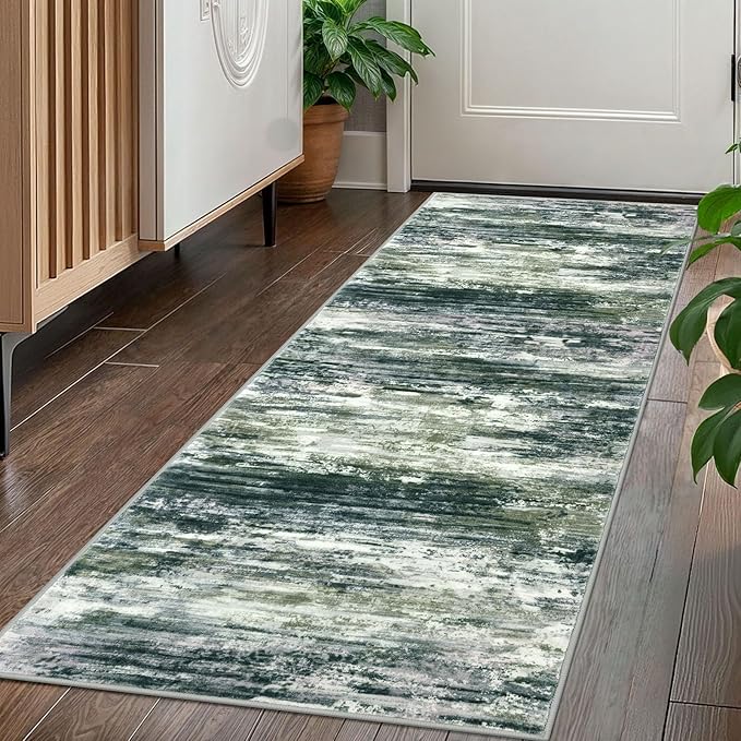 KOZYFLY Kitchen Runner Rug for Hallway Non-Slip Modern Abstract Runner Rug 2x5 by KOZYFLY
