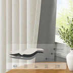 Pitalk Textured Linen Blackout Curtains 45 Inches Long 2 Panels Bathroom Window - Image 5