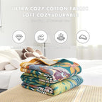 MSGKV Boho Throw Blanket for Couch and Sofa Cotton Blankets for Living Room - Image 5