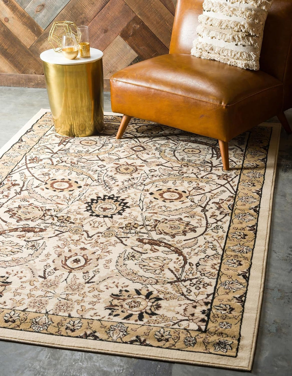 Unique Loom Espahan Collection Area Rug - Cape Cod (2' 2" x 3' 1" Rectangle, Ivory/ Beige)