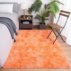 Goideal Fluffy Rug for Bedroom Living Room, 3x5 Orange Area Rugs, Faux Fur Shag - Image 2