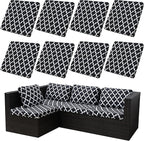 8Pcs Stretch Patio Cushion Covers, Outdoor Couch Covers Replacement, Outdoor by BIETYONE