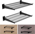Garage Wall Shelving 24"x16.5" 2-Pack, Wall Mounted Shelves, Black