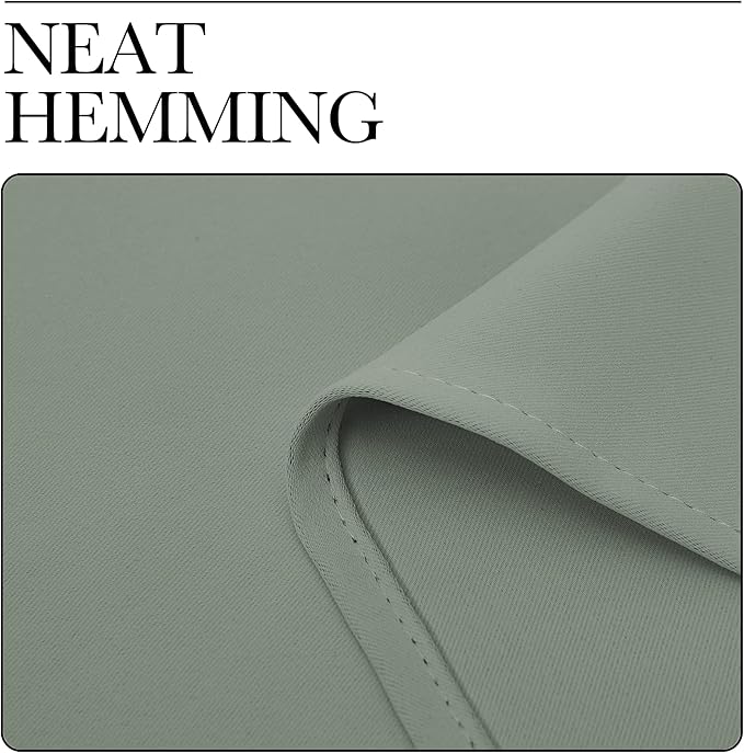 NICETOWN Greyish Green Blackout Curtains 120" Long - Image 7