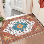 SERISSA Boho Rugs for Entryway, 2x3 Orange Entryway Rug Non-Slip Washable Small - Image 8
