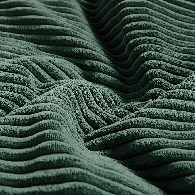 Fancy Homi Set of 2 Dark Green Decorative Throw Pillow Covers 24x24 Inch - Image 5