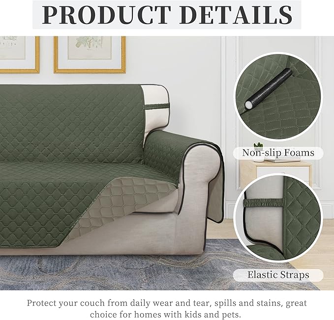 ISSUNTEX Double Protection 100% Waterproof Loveseat Sofa Covers - Image 5