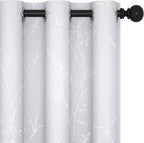 Deconovo Greyish White Curtains, Room Darkening Curtain, Thermal Insulated by Deconovo
