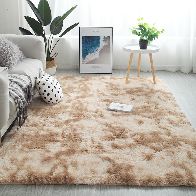 Shag Area Rugs for Bedroom Living Room, 4X6 Ultra Soft Fluffy Area Rugs for Dorm by Boshengya