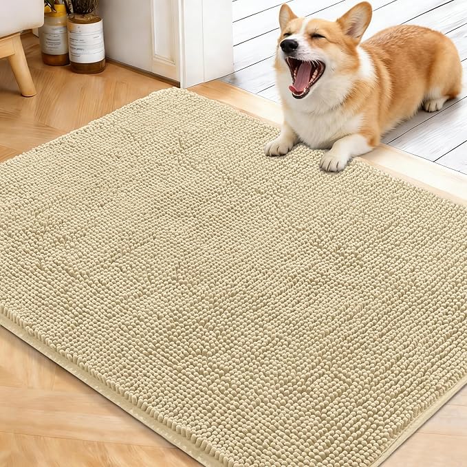 OLANLY Dog Door Mat for Muddy Paws 40x32, Absorbs Moisture and Dirt, Absorbent by OLANLY