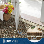 GarveeHome Grey Floral Rug 4x6 Rug Machine Washable Area Rug - Image 5