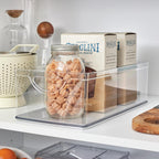 iDesign Stackable Clear Plastic Extra Long Storage Bin