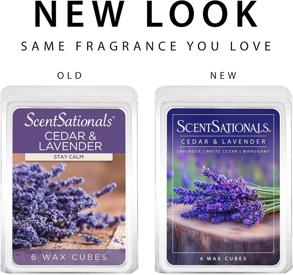 ScentSationals Cedar & Lavender Scented Wax Melts 10oz (24 Cubes)