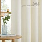 NICETOWN Thick Linen Curtains Extra Long 120 inch Length, Rustic Grommet - Image 5