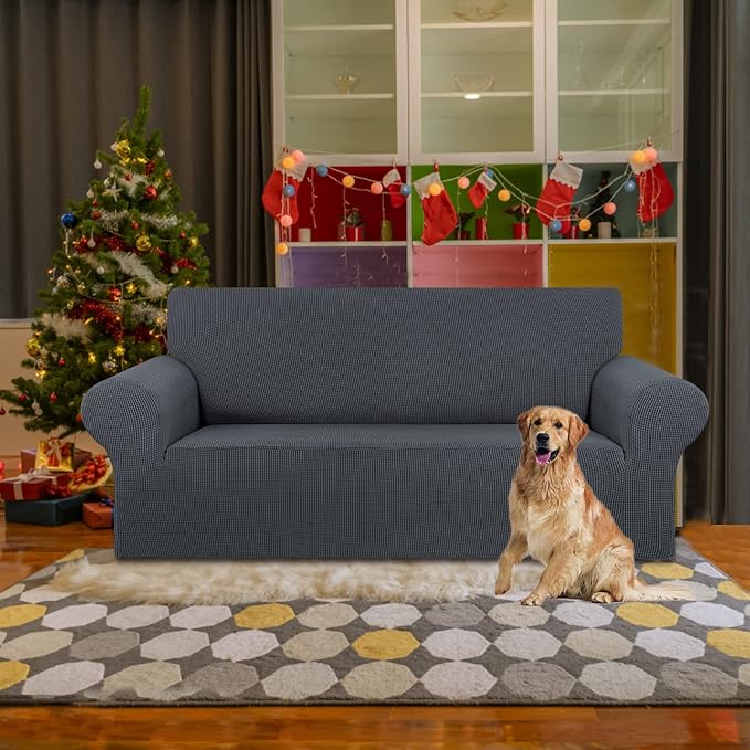 KEKUOU Stretch Loveseat Sofa Cover Slipcover, Couch Covers - Image 2