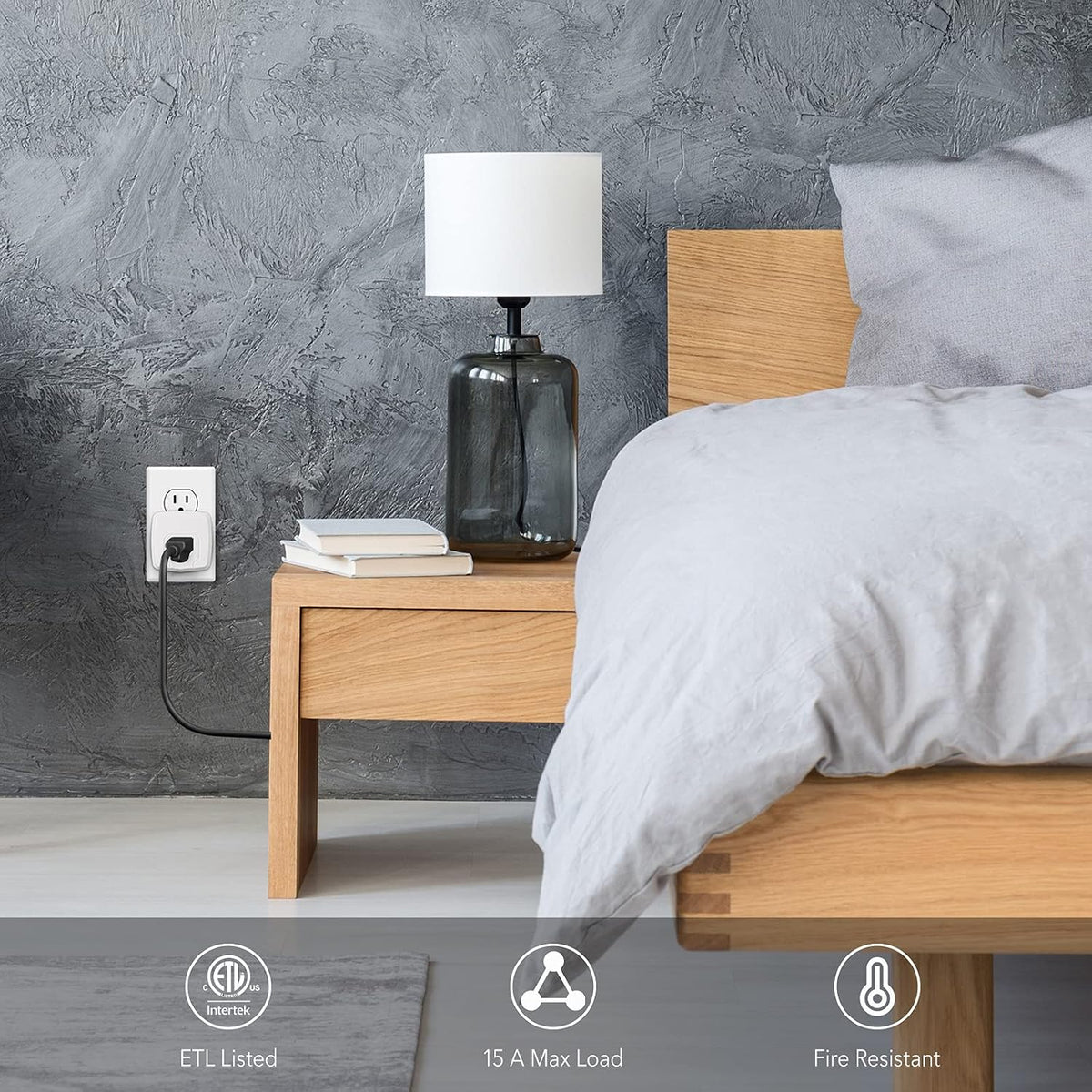 HBN 15A Smart Plug, Mini WiFi Outlet Works with Smart Life, 2.4Ghz, 4 Pack