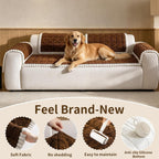 27.6”x27.6” Couch Cover for Dogs, Washable Sofa Protector for Pets
