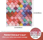 Shower Mat Non-Slip, 24x 24 Inch Square, Soft Comfort Bath Mats with Drainage Holes, PVC Loofah Massage Shower Floor Mat for Shower, Bathroom, Wet Areas, Quick Drying