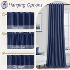 Guken 100% Blackout Curtains 96 Inch Length 2 Panels Set - Image 6