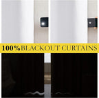 NICETOWN 100% Absolutely Blackout Linen Curtains - Image 2