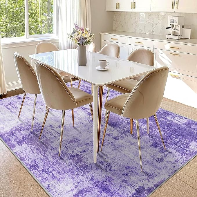 Washable Area Rugs 6'x9' Non-Slip Modern Abstract Soft - Image 9
