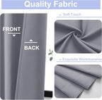 Simplebrand Ava Silver Grey Short Blackout Curtains - Image 3