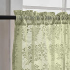 YJ YANJUN Vintage Lace Curtains 36 Inch Length-Victorian Floral Pattern Boho - Image 4