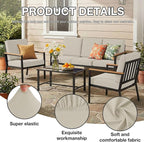 hyha 8Pcs Patio Cushion Covers, Stretch Outdoor Couch Cushion Covers Replacement - Image 3