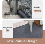 5x7 Grey Area Rug Non-Slip Washable Soft Thin for Living Room Bedroom