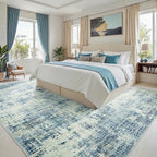 6x9 Area Rugs for Living Room Washable Rug: Anti-Skid Abstract Modern Living - Image 2
