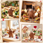 Novabright 13 Pcs Interchangeable Seasonal Tabletop Sign Bear Desk Decor