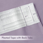 MIULEE Lilac Back Tab Blackout Curtains 120 Inch Long 2 Panels Set - Image 4