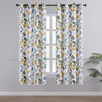 Topfinel Kitchen Curtains 45 Inch Length White Vintage Blackout Curtains - Image 2