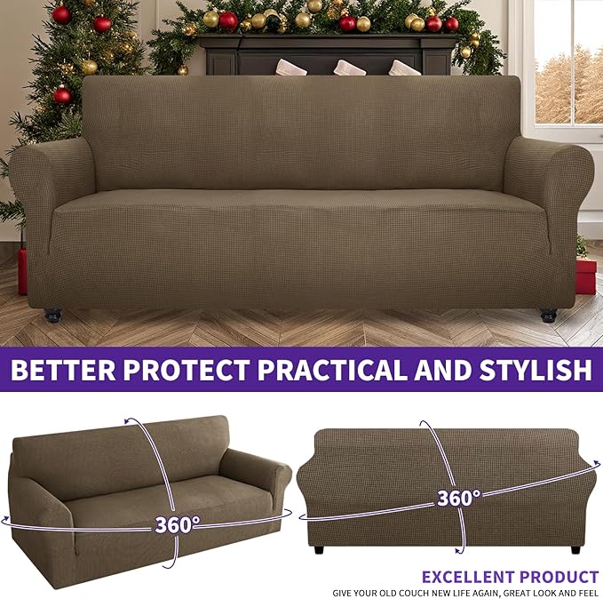 ZNSAYOTX Stretch Oversized Couch Cover Universal Sofa Covers - Image 5
