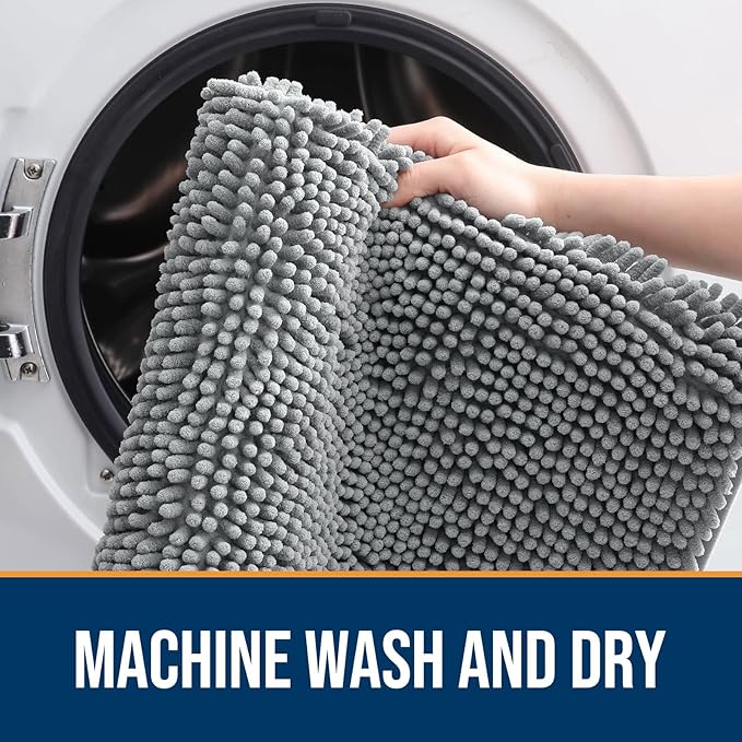 OLANLY Dog Door Mat for Muddy Paws 50x30, Absorbs Moisture and Dirt, Absorbent - Image 5
