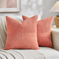 Fancy Homi 2 Packs Coral Big Decorative Throw Pillow Covers 24x24 Inch by Fancy+Homi