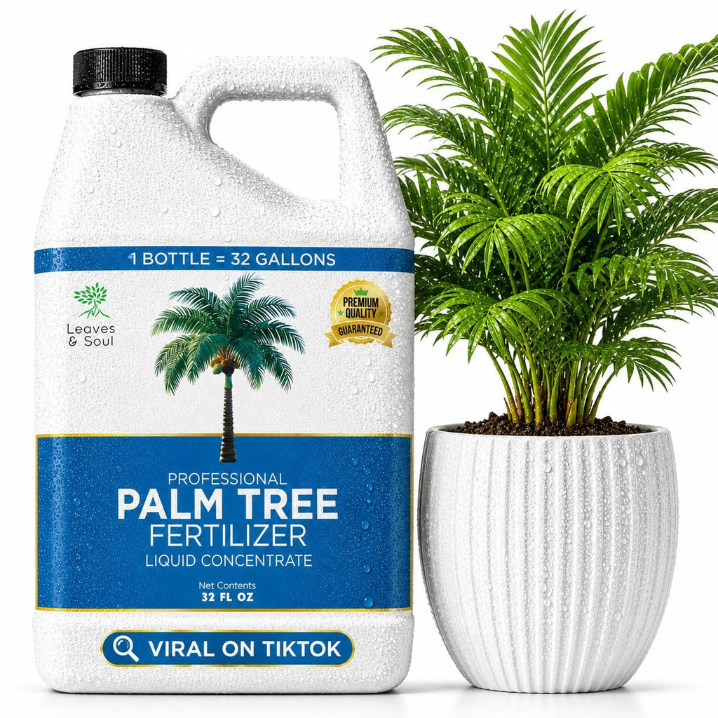 Leaves & Soul Palm Tree Fertilizer 6-4-6, Liquid Palm Plant Food, 32 oz