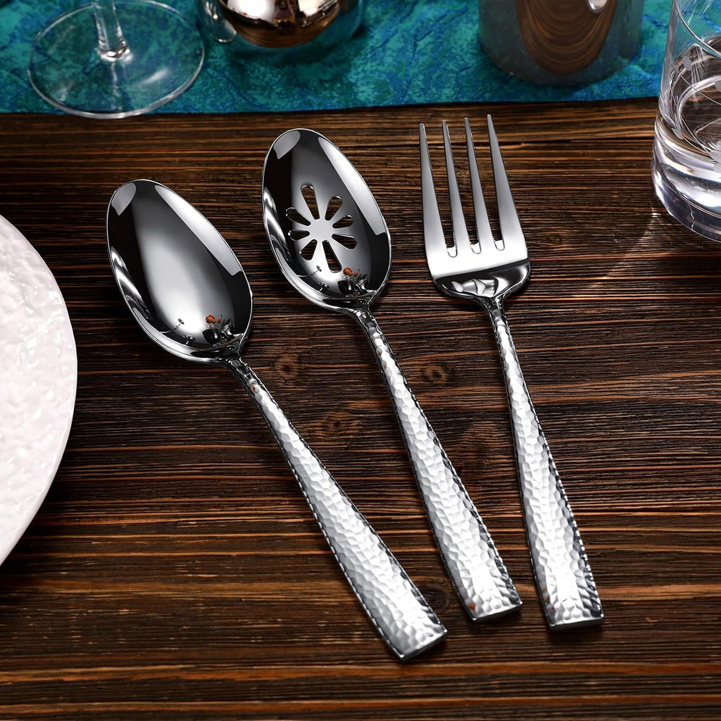 Premium Louis Hammered Utensil Set (Hostess Serving Utensil Set)