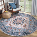 SERISSA Boho Round Area Rug, 4ft Washable Non-Slip Circle Rug, Ultra Soft by SERISSAHomeDecorCollection