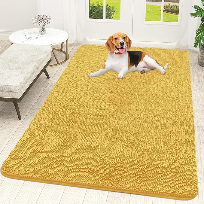 OLANLY Dog Door Mat for Muddy Paws 59x35, Absorbs Moisture and Dirt, Absorbent by OLANLY
