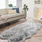 ORINOVA Silver Grey Plush Faux Sheepskin Fur Area Rugs by ORINOVA
