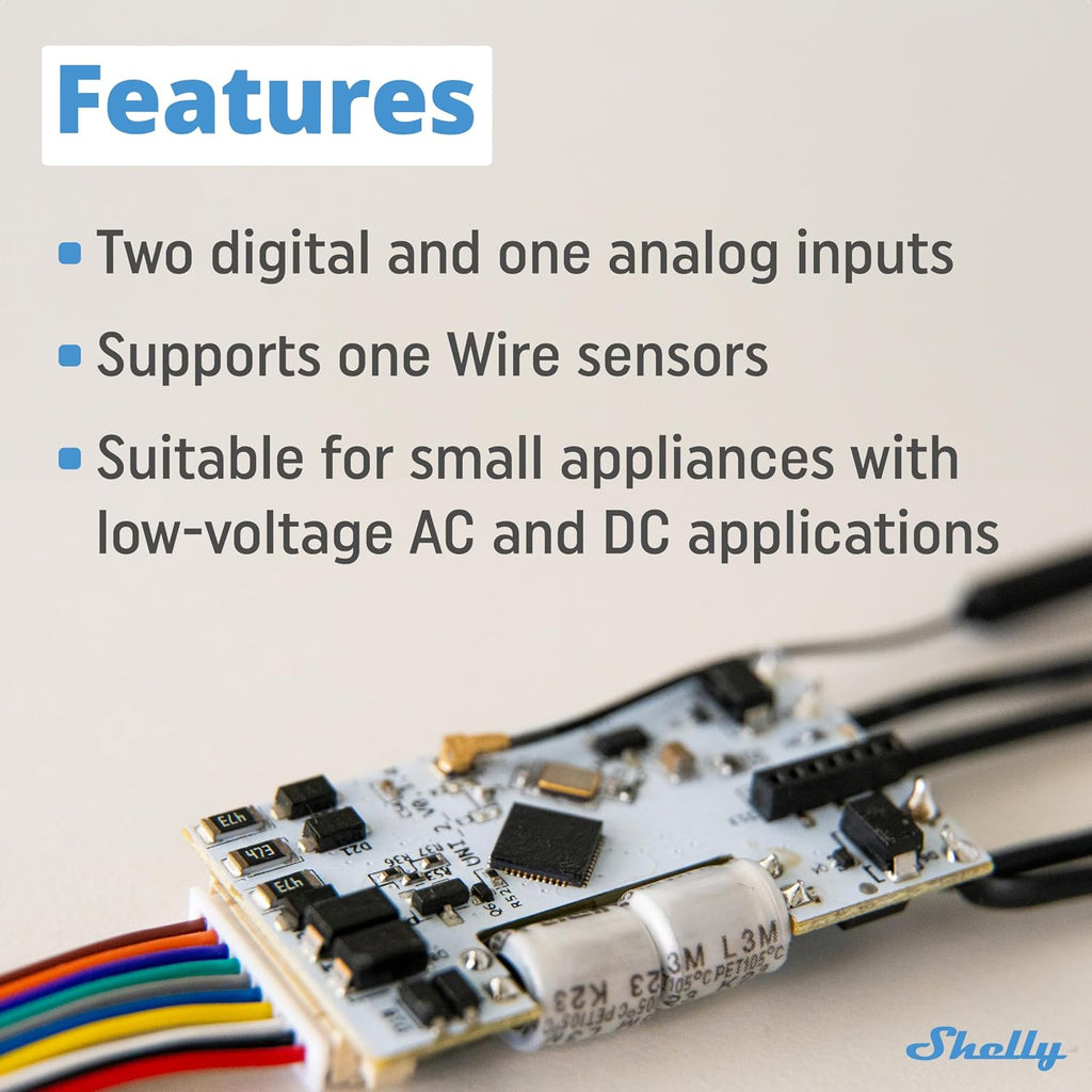 Shelly Plus Uni Smart Wi-Fi and Bluetooth Operated Module, Dry Contact