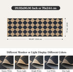 Lahome Colette Checkered Easy Jute Runner Rug, 2x8 Hallway Kitchen Runner Rug - Image 2