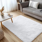 OLANLY 4x4 Machine Washable Accent Rug, Soft Fluffy Shaggy Area Rug - Image 6