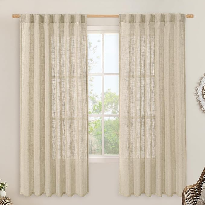 LAMIT Natural Sheer Linen Curtains by LAMIT
