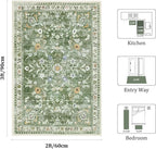 Yamaziot Washable Runner Rug 2x3 – Floral Non Slip Small Entryway Rug - Image 2
