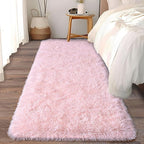 Soft Shag Runner Rugs for Girls Bedroom, 2x6 Pink Fluffy Throw Area Rug Non - Image 8