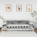 MYSKY HOME Boho Couch Cover for Dogs Washable Black Rhombic Couch Sofa by MYSKYHOME